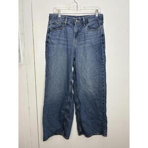 Old Navy Jeans Womens 8 Mid Rise Wow Wide Leg Baggy Modern Skater Casual Office